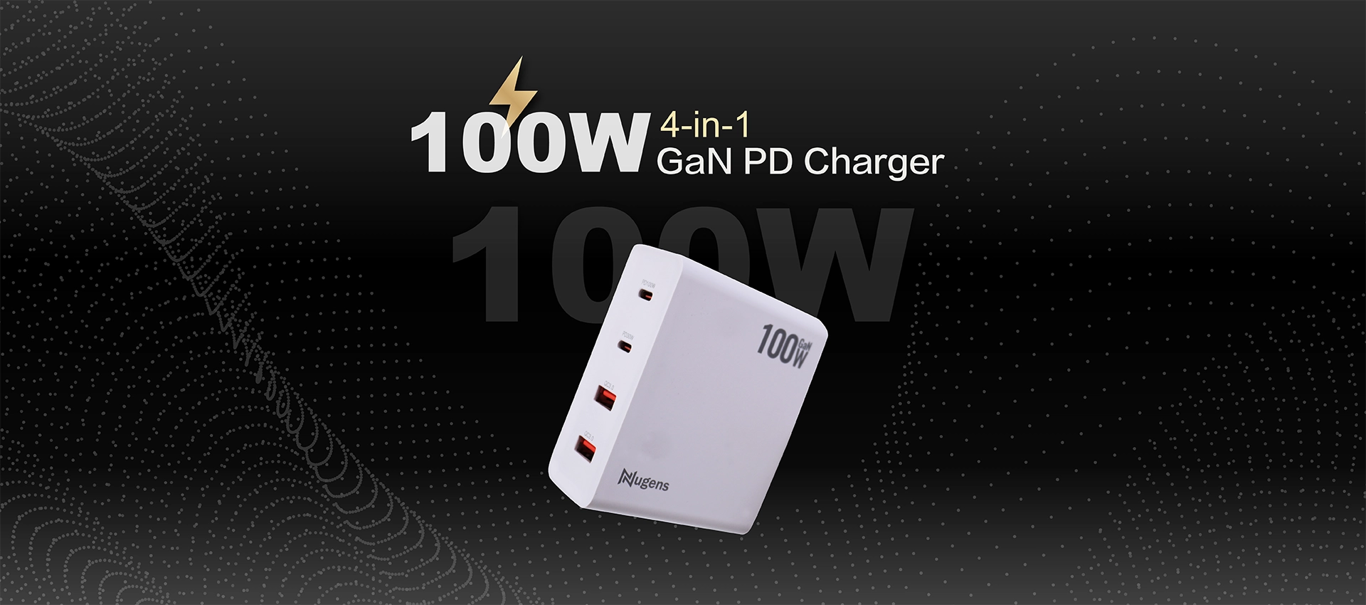 Nugens 100W GaN PD ChargerBanner-pc