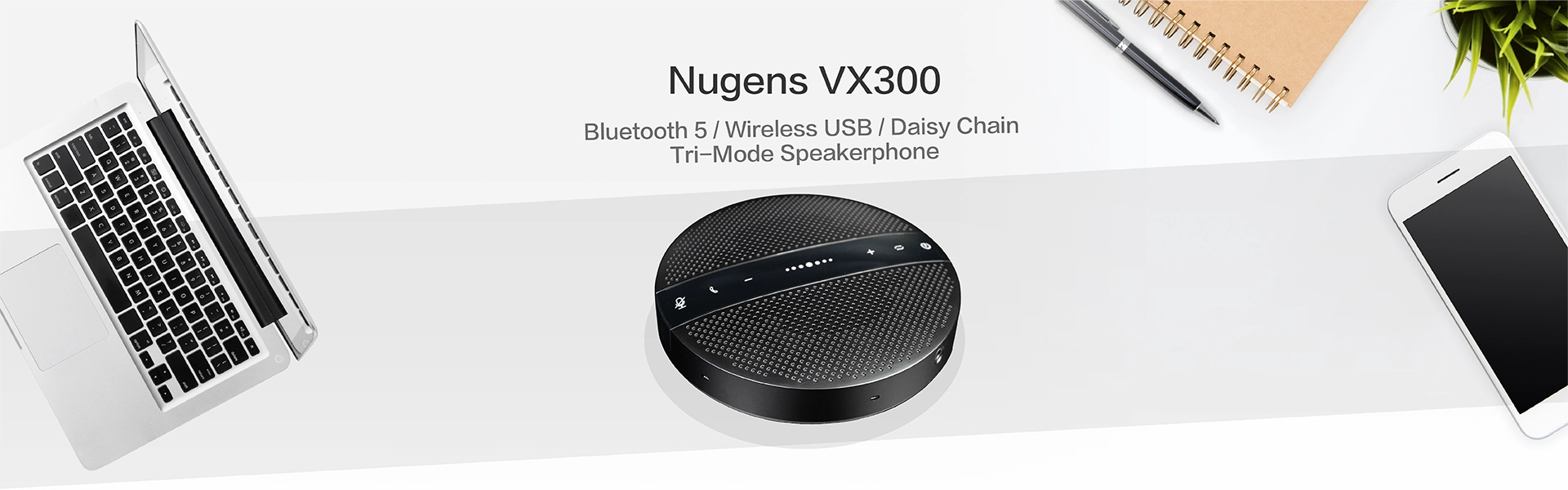 Bluetooth 5 / Wireless USB / Daisy Chain Tri-Mode Speakerphone