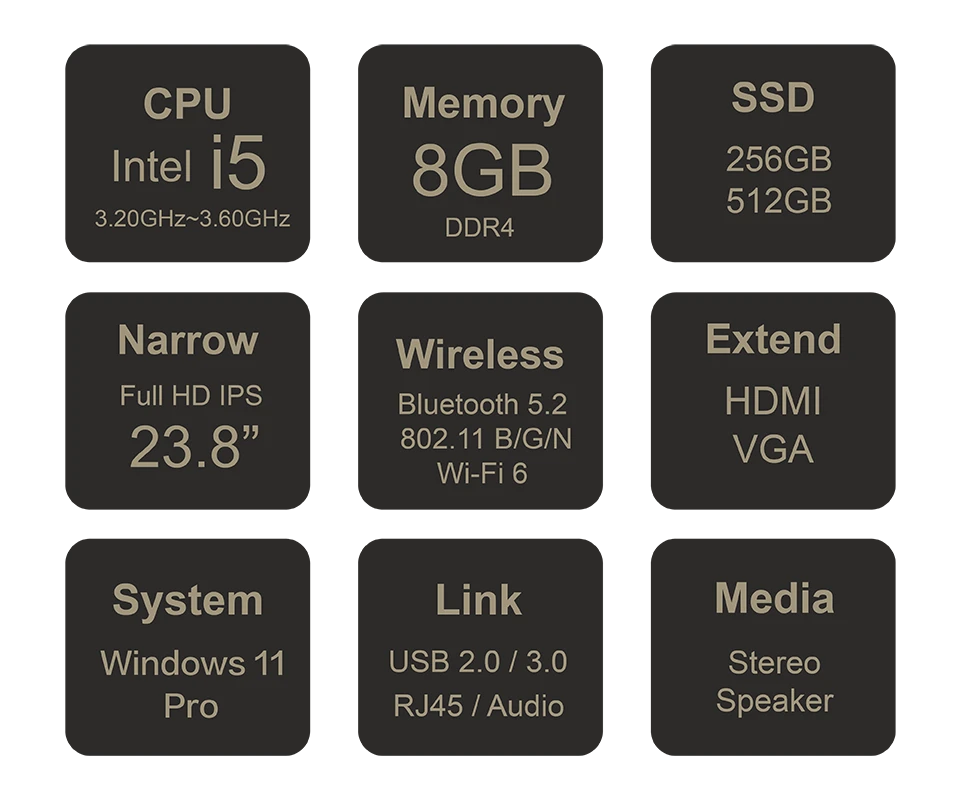 NC-A24P-24 All-in-One PC Features