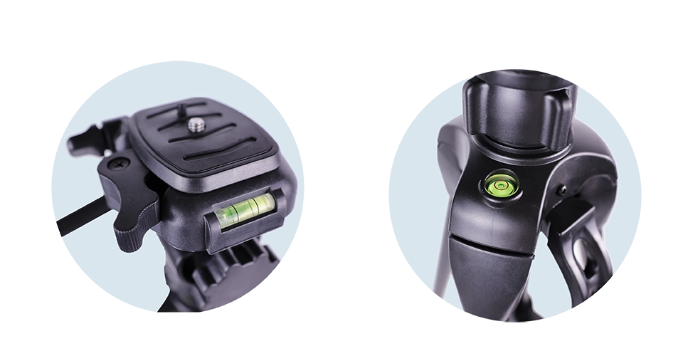 Aluminum Alloy Professional Tripod Dual Bubble-level Indicators
