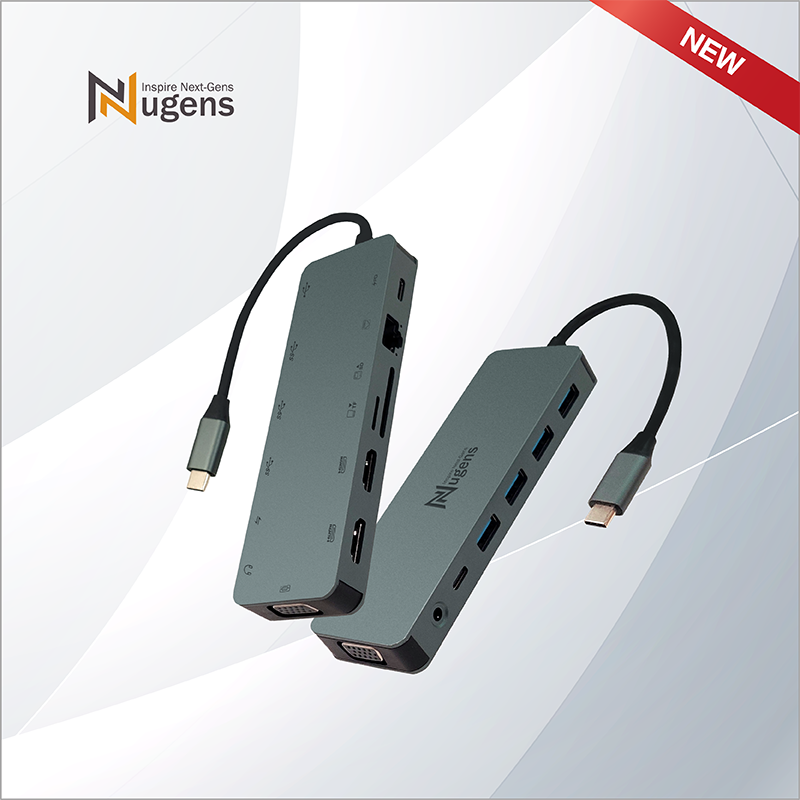 13-in-1 USB-C High Speed Data Transfer & Charging Multimedia Hub