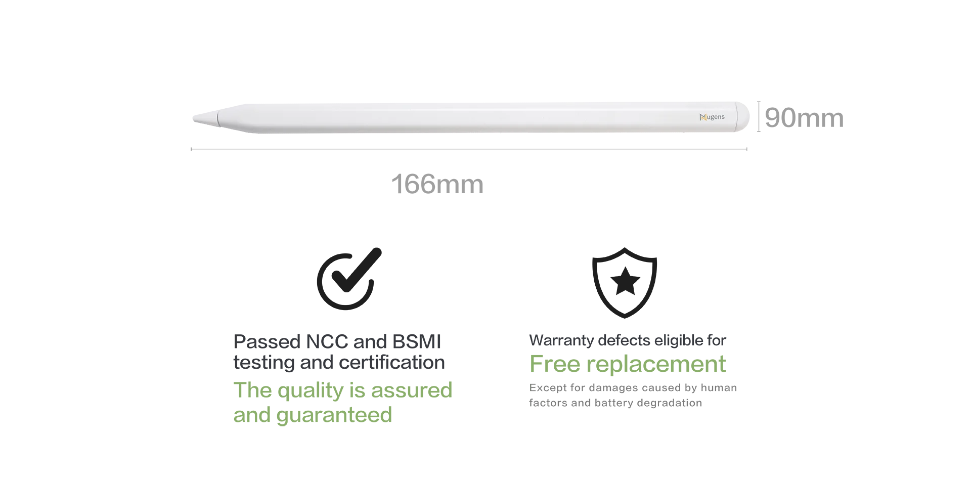 Bluetooth magnetic stylus size and certification
