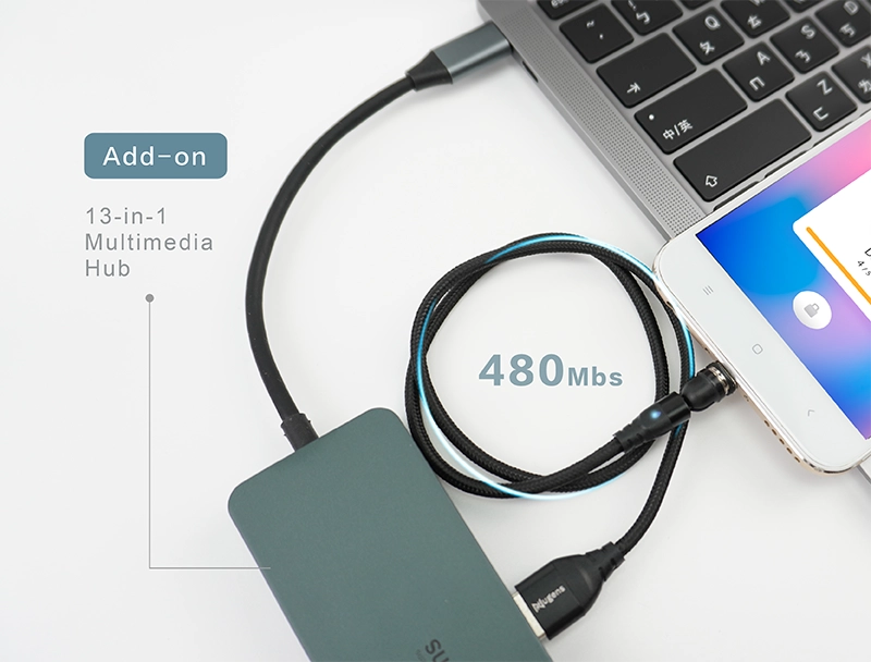 540° Rotation Magnetic Charging Cable