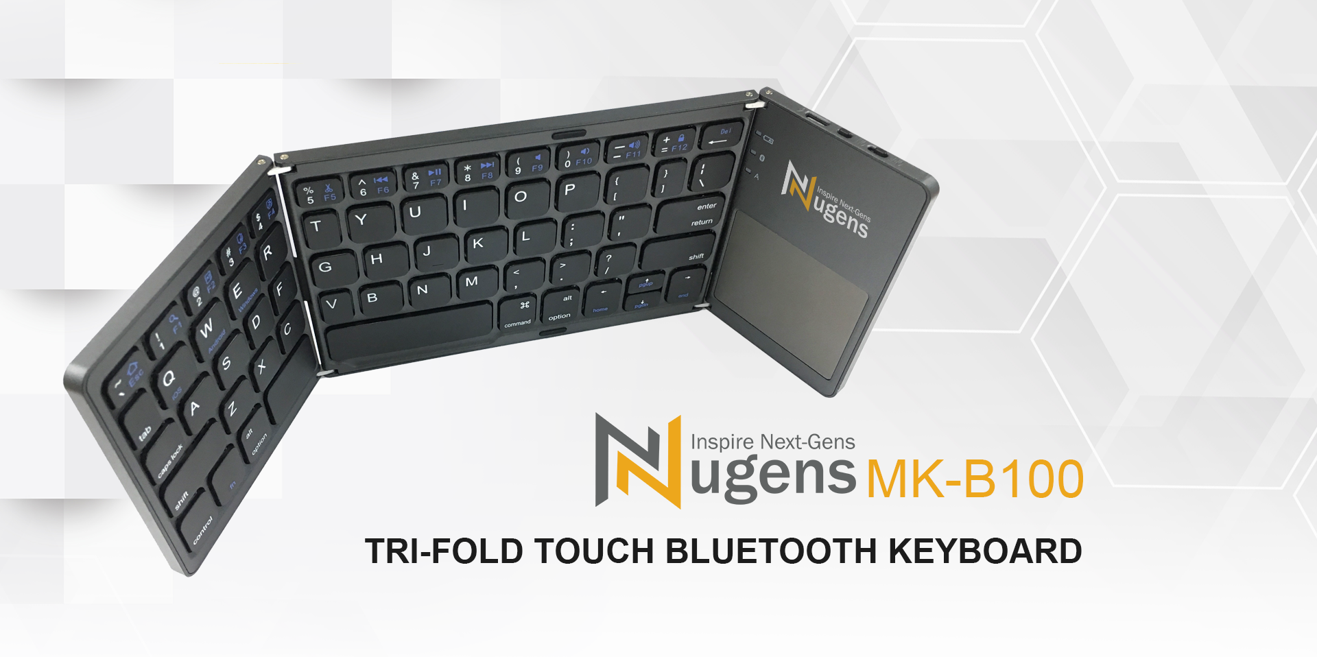 Tri-fold Touch Bluetooth Keyboard